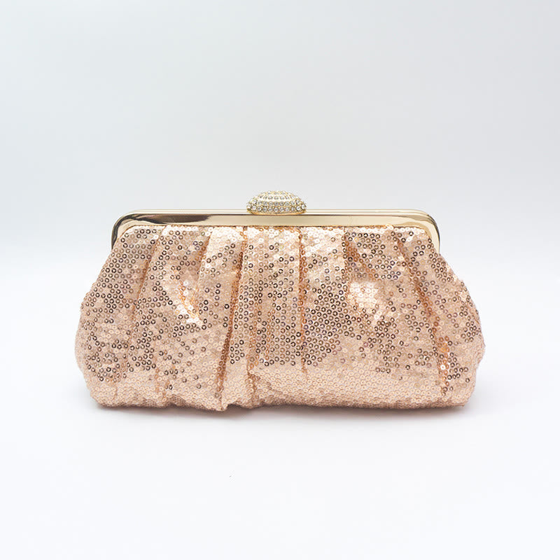 Abendtasche für Damen, mehrfarbige Party-Clutch mit Perlen, Pailletten und Diamanten