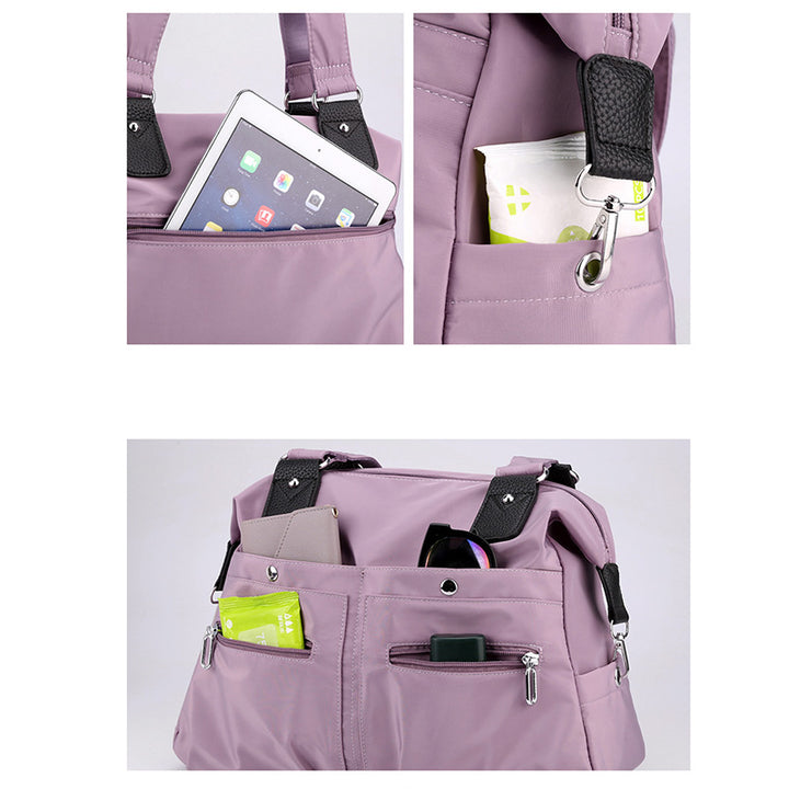 Damen Nylon Schultertasche Leichte wasserdichte Tragetasche Casual Arbeitstasche Geldbörse