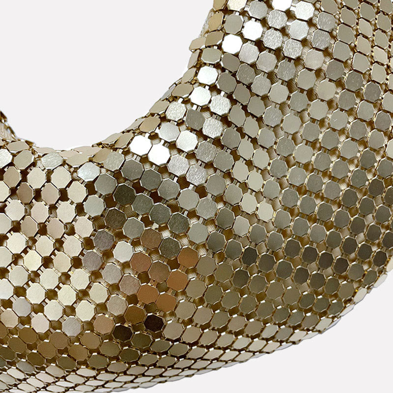 Abendtasche für Damen, Metall, glitzernd, glitzernd, Party-Geldbörse 