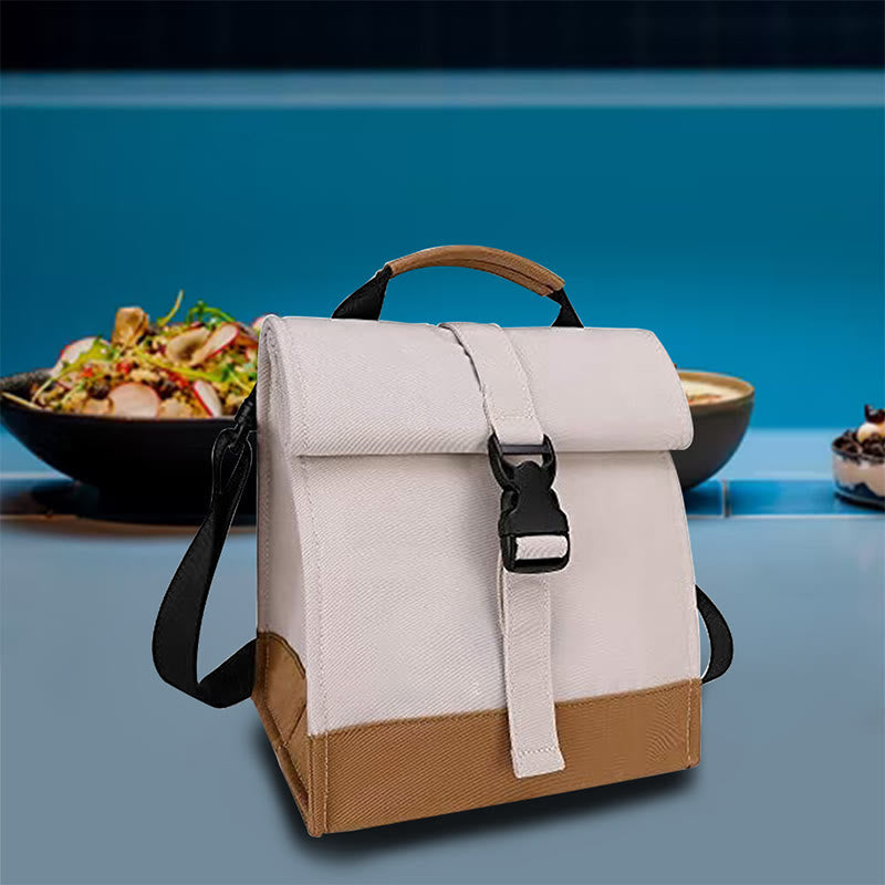 Kühltasche für Damen, isolierte Oxford-Umhängetasche zum Mittagessen