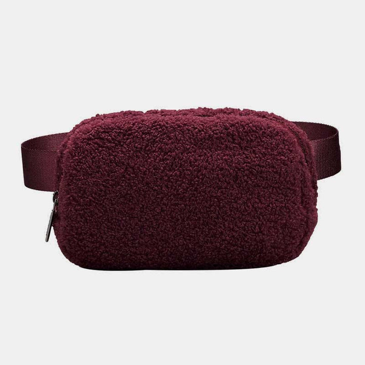 Leichte Hüfttasche für Damen und Herren, weiche und warme Schultertasche aus Plüsch