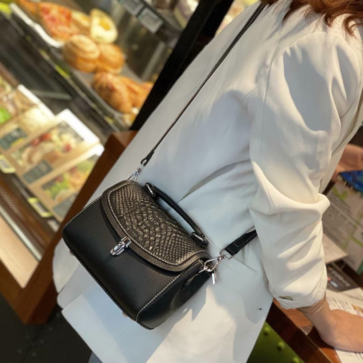 Minimalistische Umhängetasche für Damen, echtes Leder, kleine Schultertasche