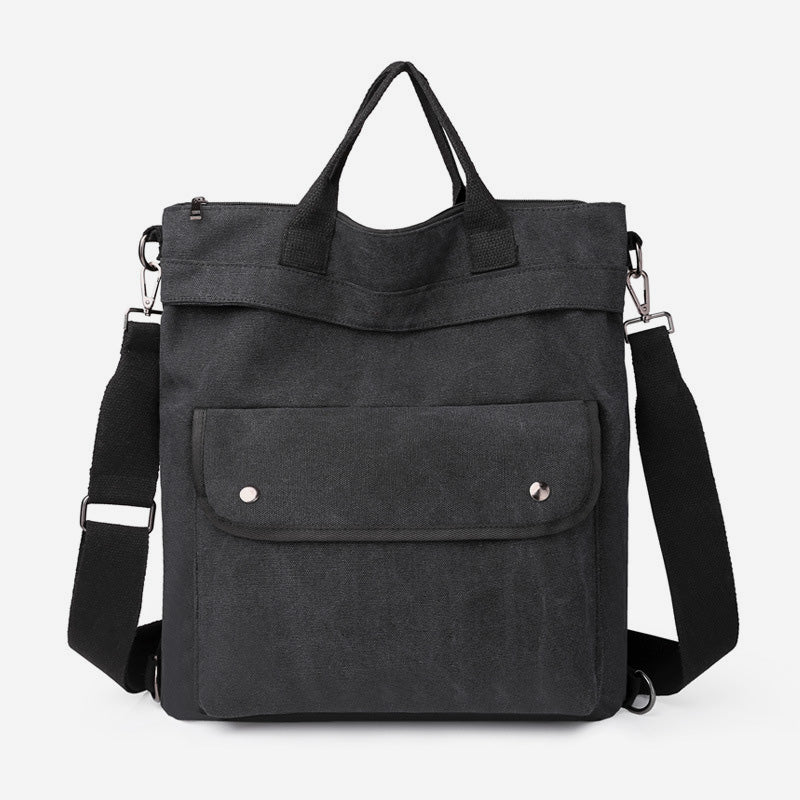 3-fach verwendbarer Canvas-Rucksack mit großem Fassungsvermögen 