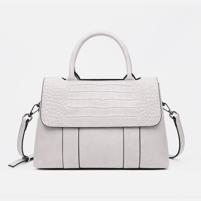 Klassische Umhängetasche mit Krokodilmuster und reiner Farbe für Damenhandtasche