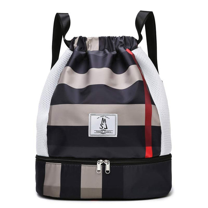 Wasserdichter Kordelzug-Rucksack, Sportsack, Mini-Reise-Tagesrucksack mit Schuhfach