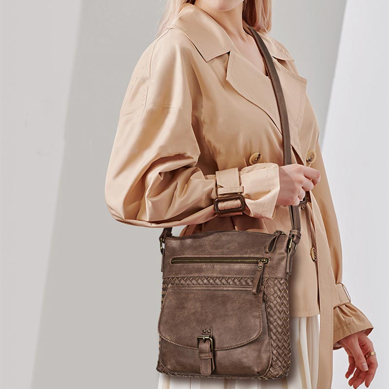 Umhängetasche aus PU-Leder für Damen, Geldbörse, Reisetasche, Schultertasche 
