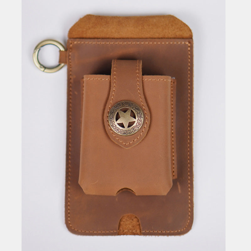 Echtes Leder Telefon Holster Universal Handy Halter Mit Gürtel Schleife