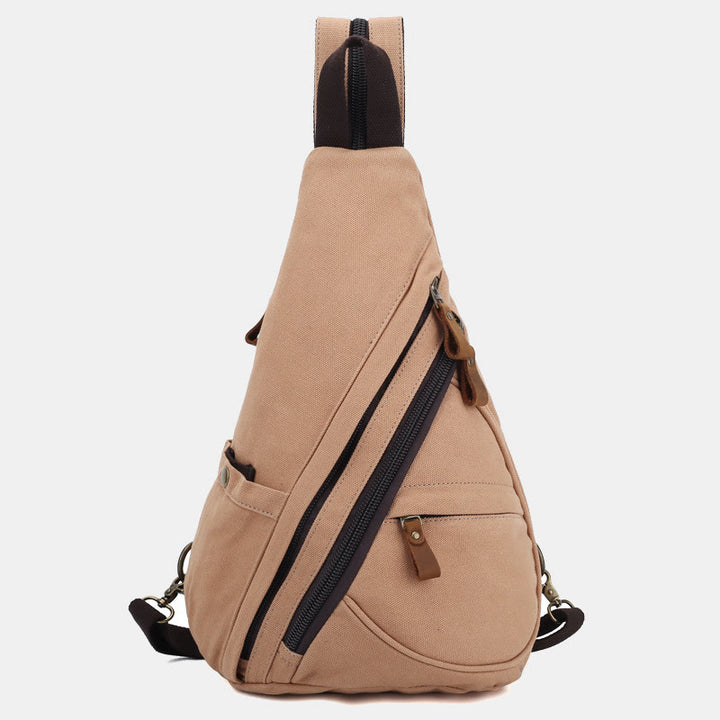 Lässiger Reise-Schulterrucksack aus Segeltuch für Damen und Herren