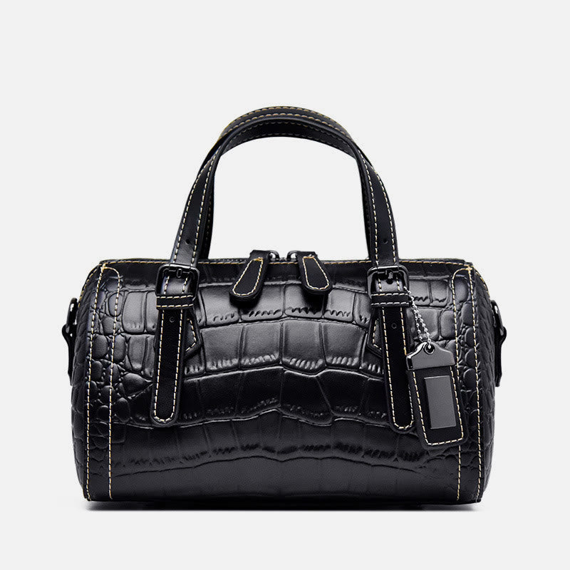 Krokodildruck Leder Handtasche Business Commuter Damen Umhängetasche