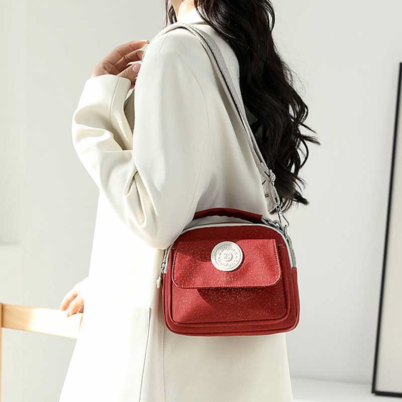 Tasche mit Griff oben für Damen, einfache, tragbare Umhängetasche mit Spritzschutz