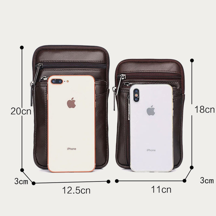 Messenger Bag für Herren, Mini-Umhängetasche aus ultradünnem Leder