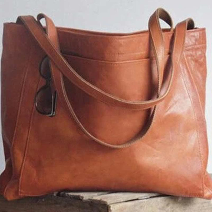 Extra große Tragetasche aus weichem PU-Leder für Damen