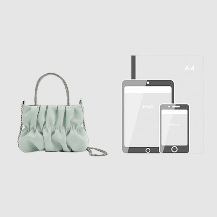 Abendtasche für Damen mit Strasssteinen, tragbare Umhängetasche mit Kette