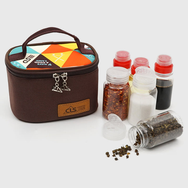 Aufbewahrungstasche für Outdoor-Camping-Grill-Mini-Gewürzflaschen-Set