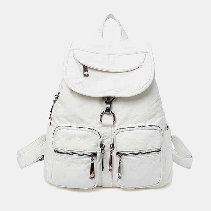 Weicher Leder-Reiserucksack, kleiner, wasserdichter, lässiger Tagesrucksack für Damen