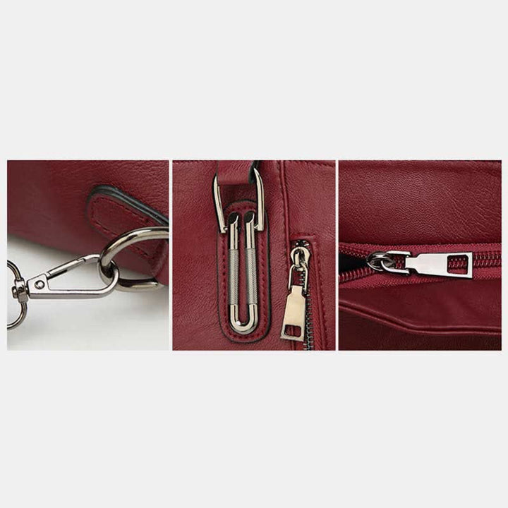 Einkaufstasche aus Kunstleder für Damen, Handtasche, Schultertasche, Umhängetasche