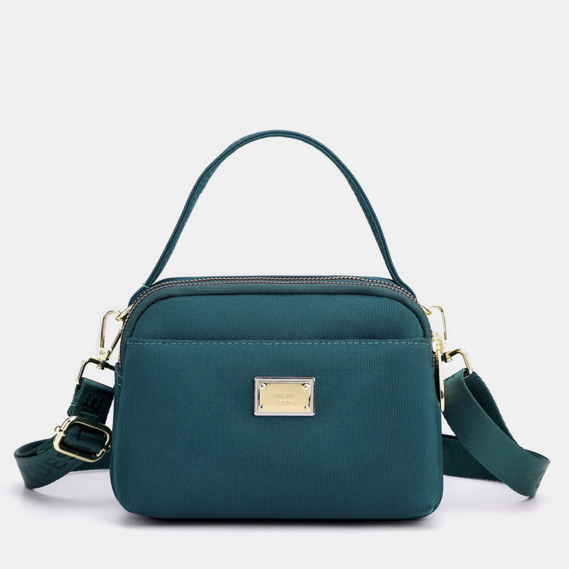 Leichte Umhängetasche aus Nylon mit mehreren Taschen für Damen, 3-lagig