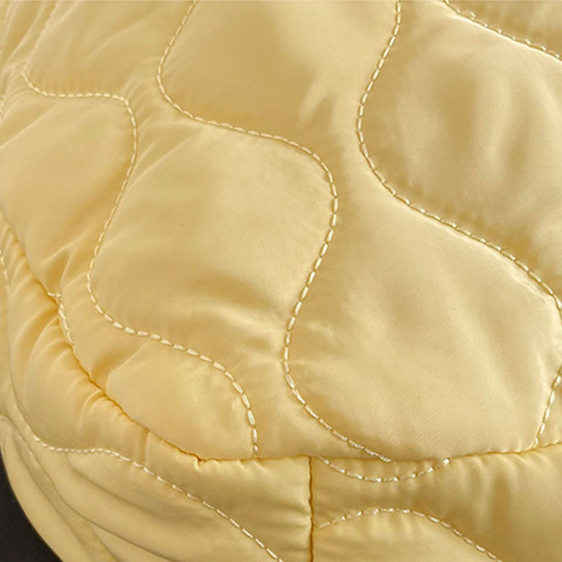 Daunen-Nylon-Tragetasche für den Winter, einfarbig, mit Rautenmuster
