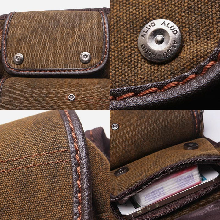 Retro-Beintasche für Herren, Outdoor-Sport, Umhängetasche aus Canvas
