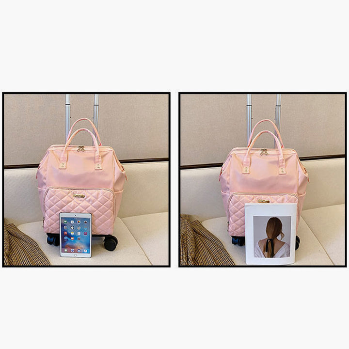 Abnehmbarer Reiserucksack mit Zugstange, Reisetasche für Damen und Herren