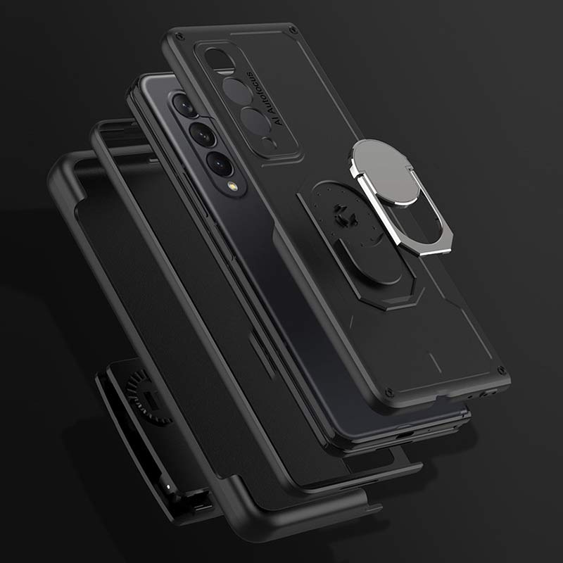 Telefonhalter-Holster für Galaxy Z Fold 3, drehbarer Ständer, Clip, Telefonhülle