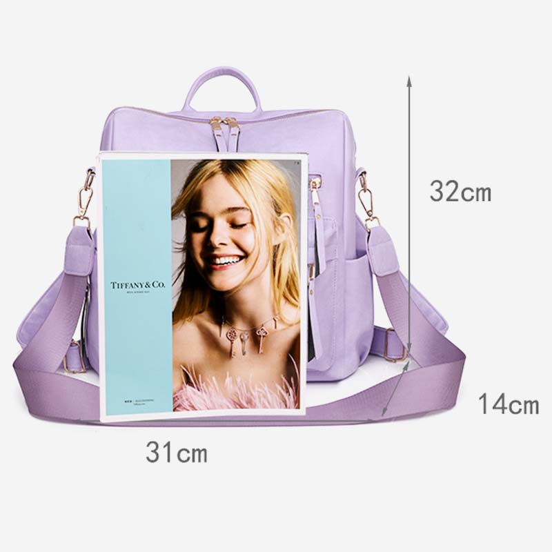 Eleganter Rucksack im College-Stil mit großem Fassungsvermögen und vielen Tragemöglichkeiten