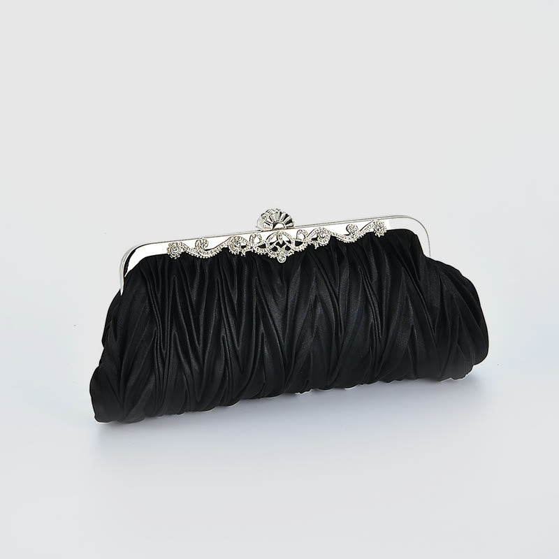 Abendtasche für Frauen Hochzeitsfeier Braut Plissee Kette Tasche
