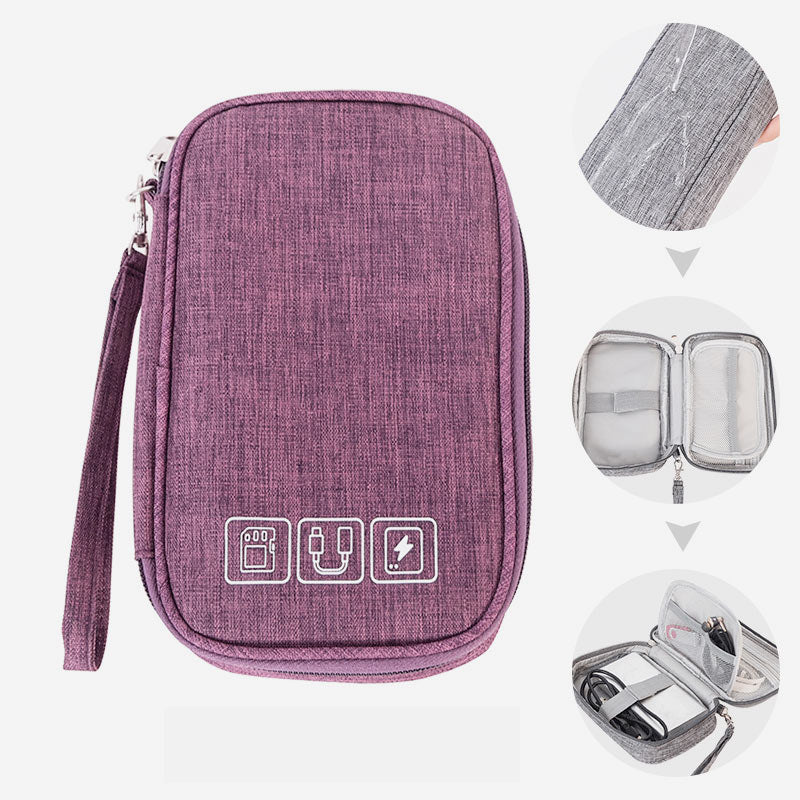 Wasserdichte tragbare Clutch zur Aufbewahrung digitaler Kabel, Reisekabel-Organizer