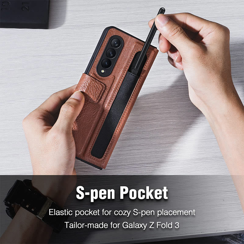 S-Pen Pocket Design Handyhülle für Samsung Lederschutzhülle