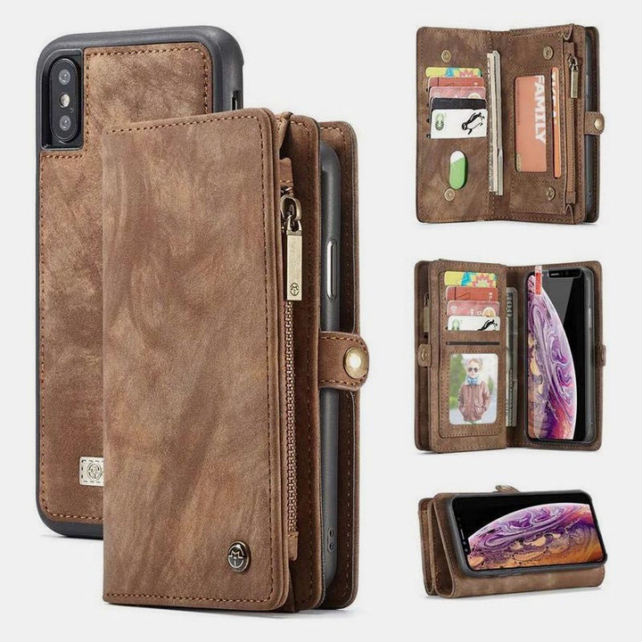2 in 1 Magnetische Brieftasche Abnehmbare Hülle für Telefon