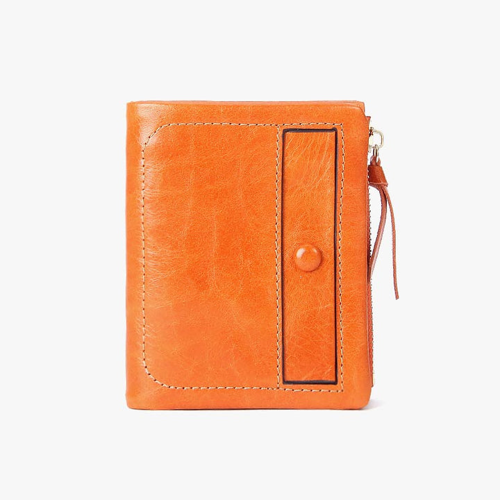 Kurze Handtasche aus echtem Leder mit Stickerei im Vintage-Stil und langen Schlitzen