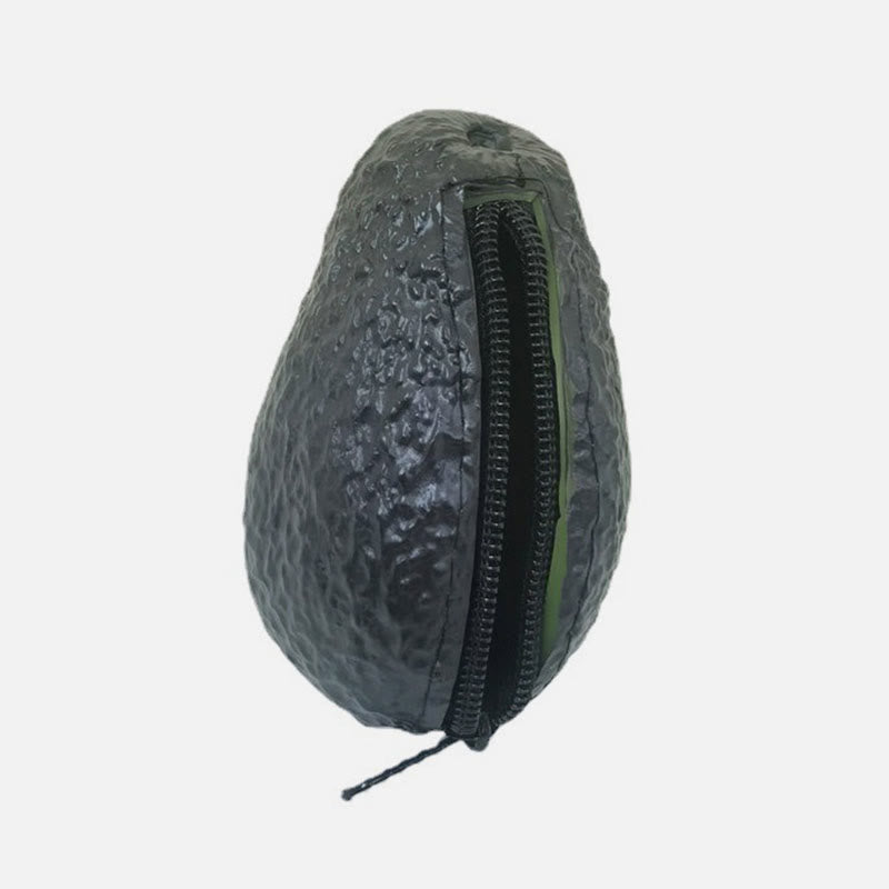 Kreative Geldbörse, lebendige Cartoon-Avocado-Form, Geldbörsentasche