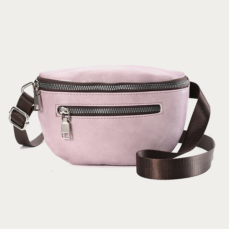 Retro Sling Bag Ölwachs Kunstleder Crossbody Umhängetasche