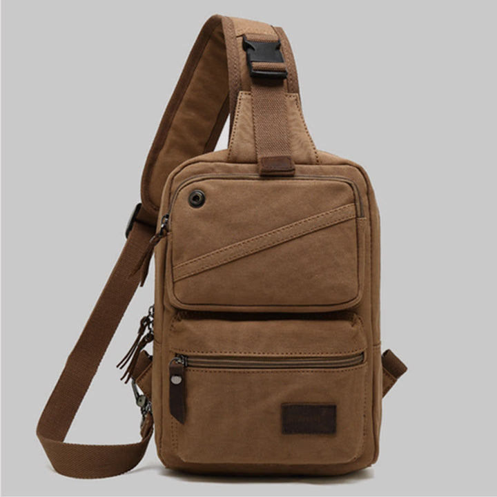Schultertasche für Männer Canvas Retro Sports Crossbody Käsetasche