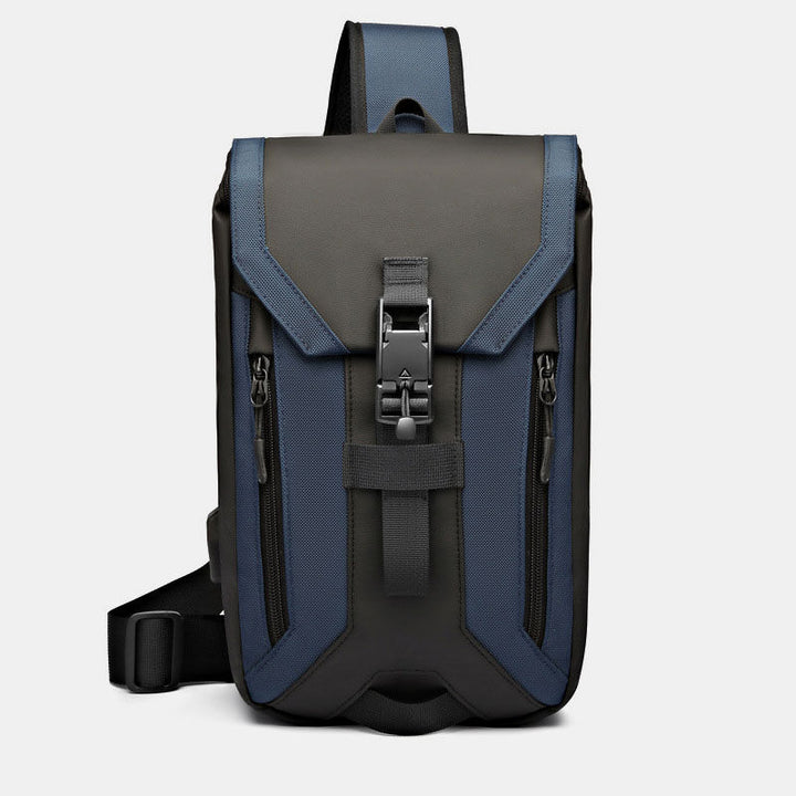 Wasserabweisende Schultertasche mit USB-Ladeanschluss