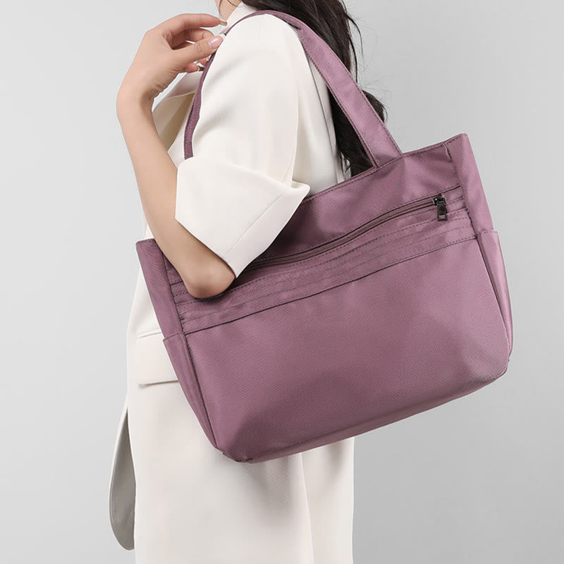 Einkaufstasche für Damen, einfache, lässige Einkaufshandtasche aus Nylon