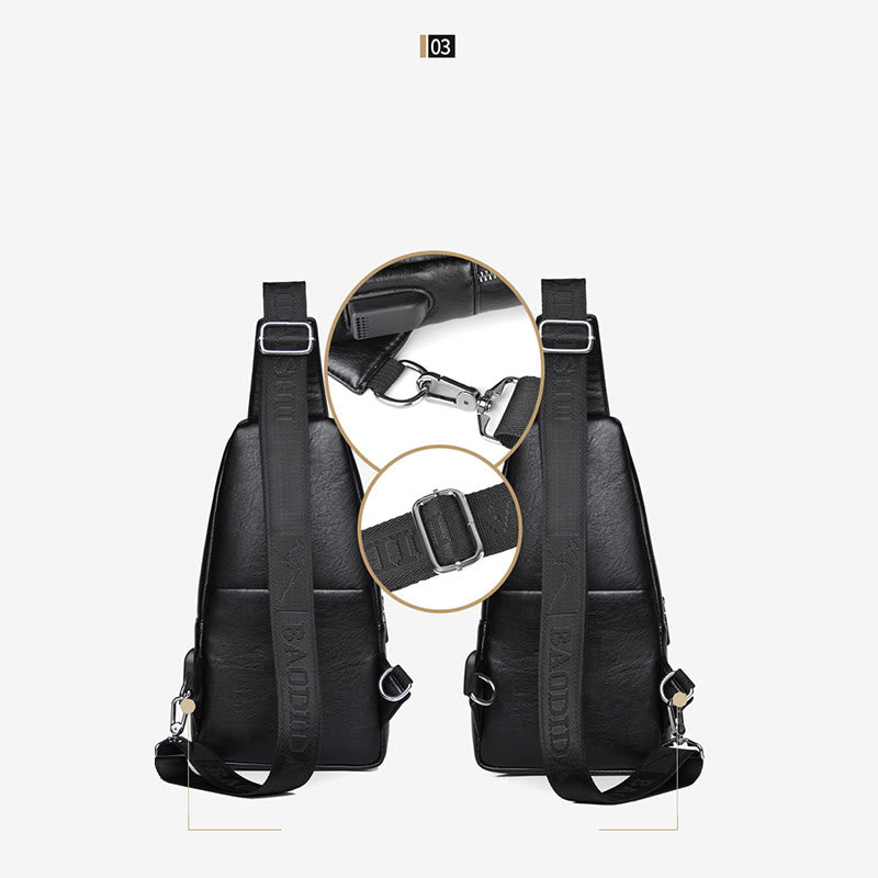 Schultertasche für Herren, große Kapazität, lässig, minimalistischer Umhängerucksack