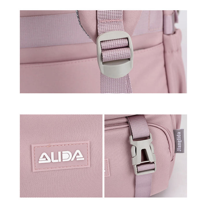 Rucksack für Damen, mehrere Taschen, großes Fassungsvermögen, Polyesterfaser, Schul-Tagesrucksack