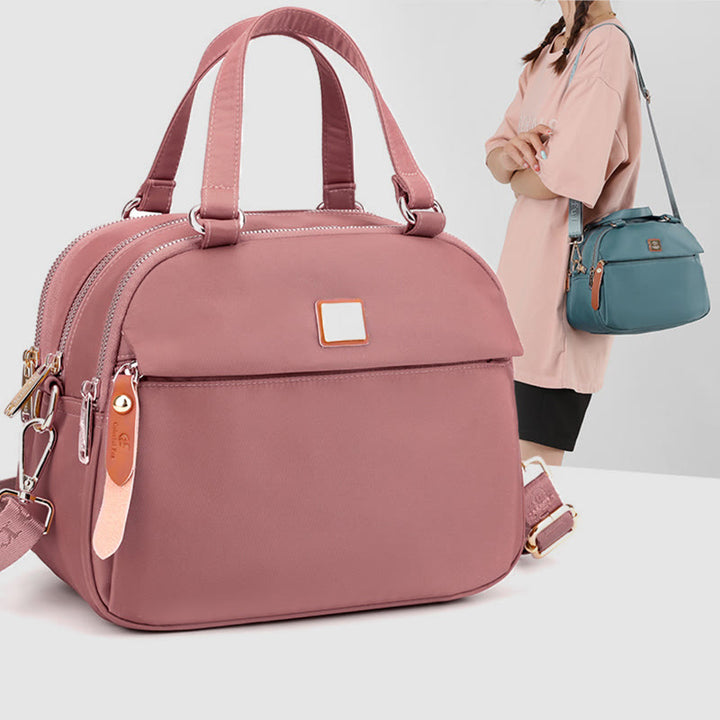 Handtasche für Damen, leicht, mehrere Taschen, abnehmbarer Riemen, Umhängetasche