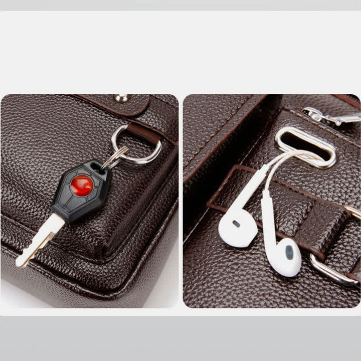 Retro Leder Satchel Messenger Bag für Männer Reise Umhängetasche