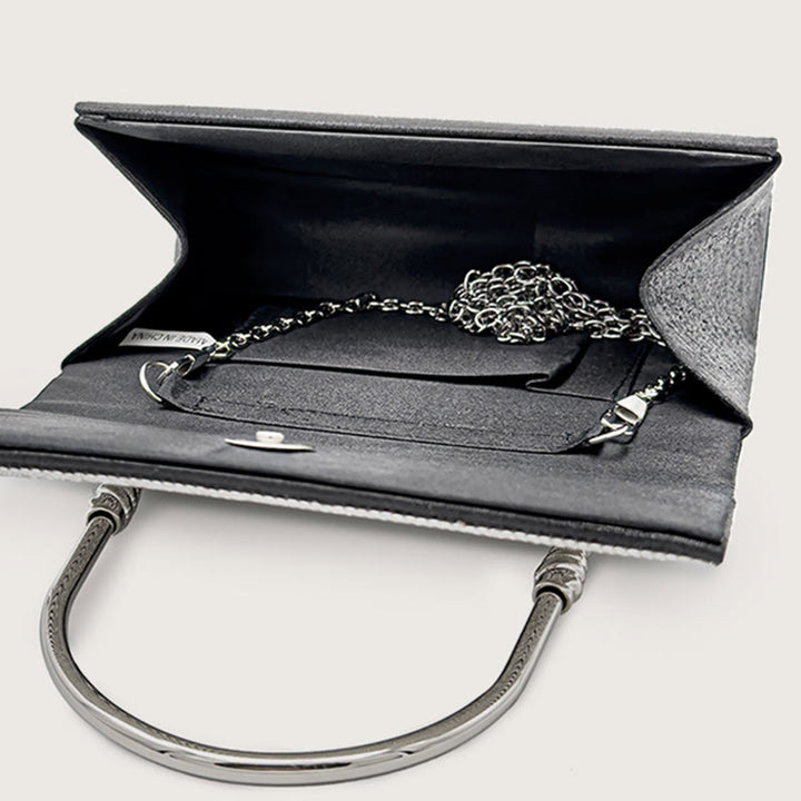 Abendtasche für Damen Glitzer Diamant Leder Leichte Handgelenktasche