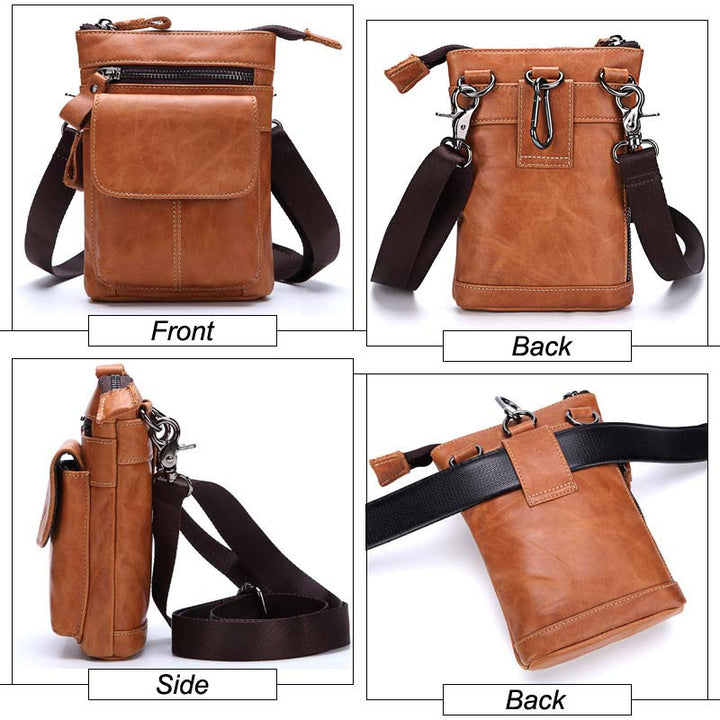 Multifunktions-Gürteltasche aus Leder für Herren 
