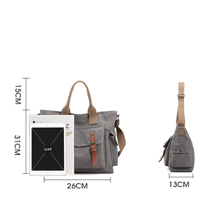 Große Kapazität Damen Canvas Tote Casual Crossbody Schulter Handtaschen Messenger Bag