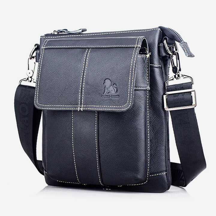 Große Kapazität Echtleder Retro Schultertasche Crossbody Tasche