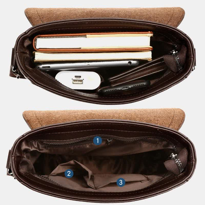 Leder-Umhängetasche für Herren, wasserdicht, Vintage-Umhängetasche