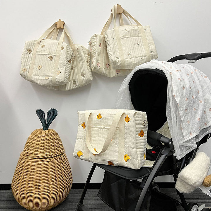 Wickeltasche Tote Weiche Baumwolle Mama Schultertasche Handtasche Baby