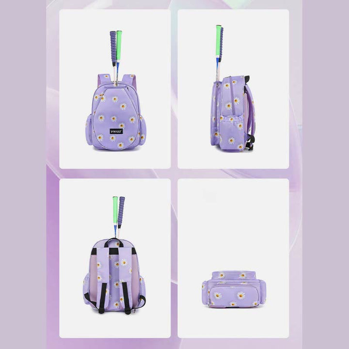 Badminton-Rucksack für Teenager mit Blumendruck, Sportschlägertasche