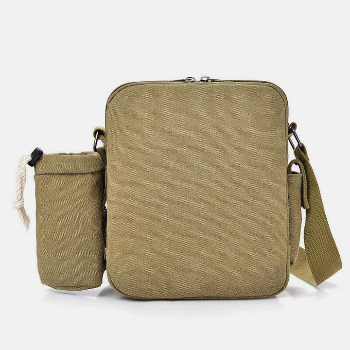 Vintage Canvas Crossbody Tasche für Herren Multifunktionaler Tagesrucksack Schultertasche