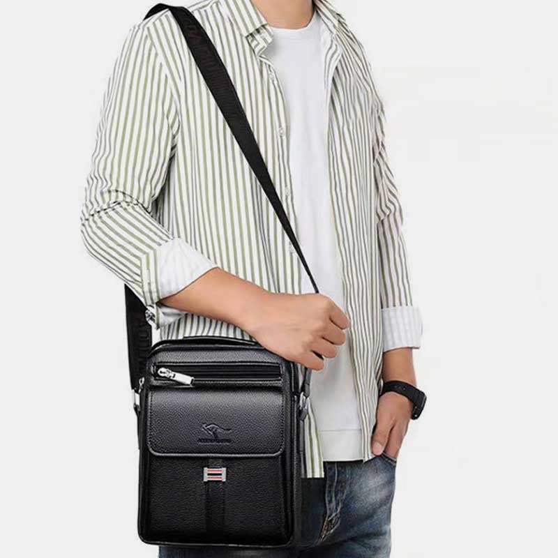 Messenger Bag für Herren, leicht, wasserdicht, Reise-Umhängetasche mit Nieten