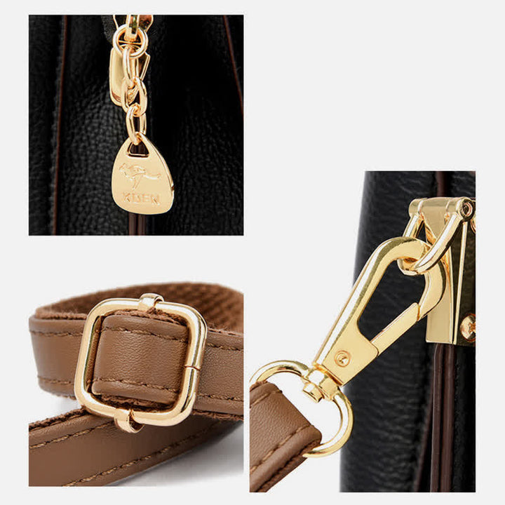 Umhängetasche für Damen, großzügige Schultertasche aus PU-Leder
